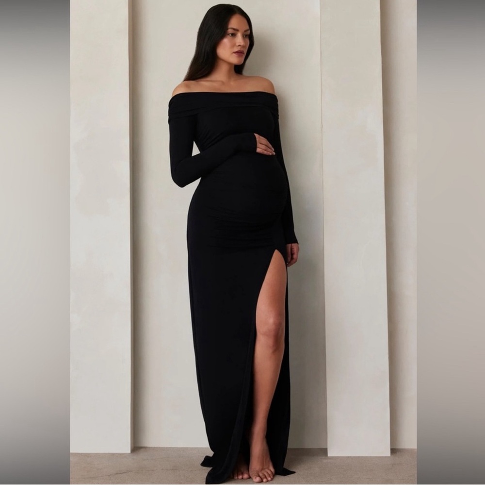 Bumpsuit Off the Shoulder Evening Dress